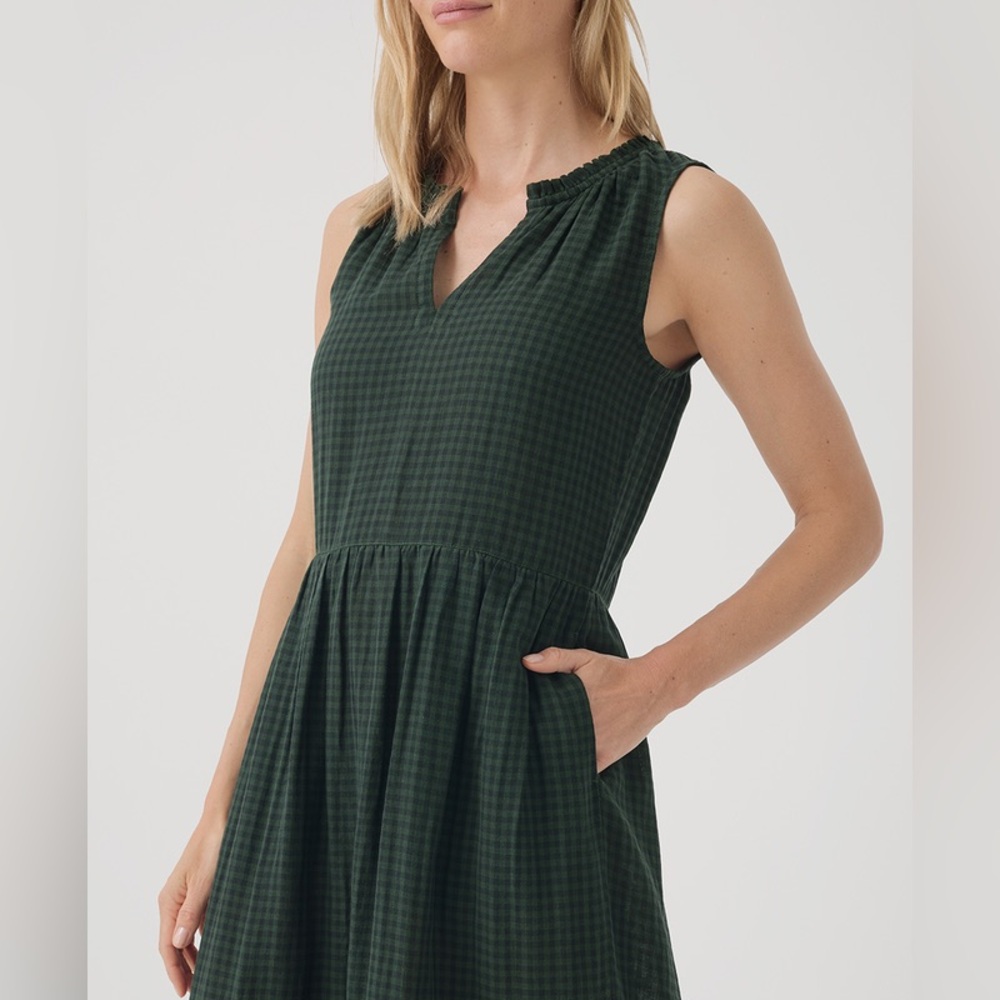 Pact Dark Green Sleeveless Maxi Dress - Picture 7 of 8